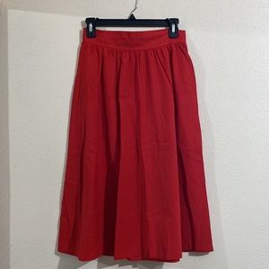 Classic of Boston red midi/a-line skirt from 80s.
